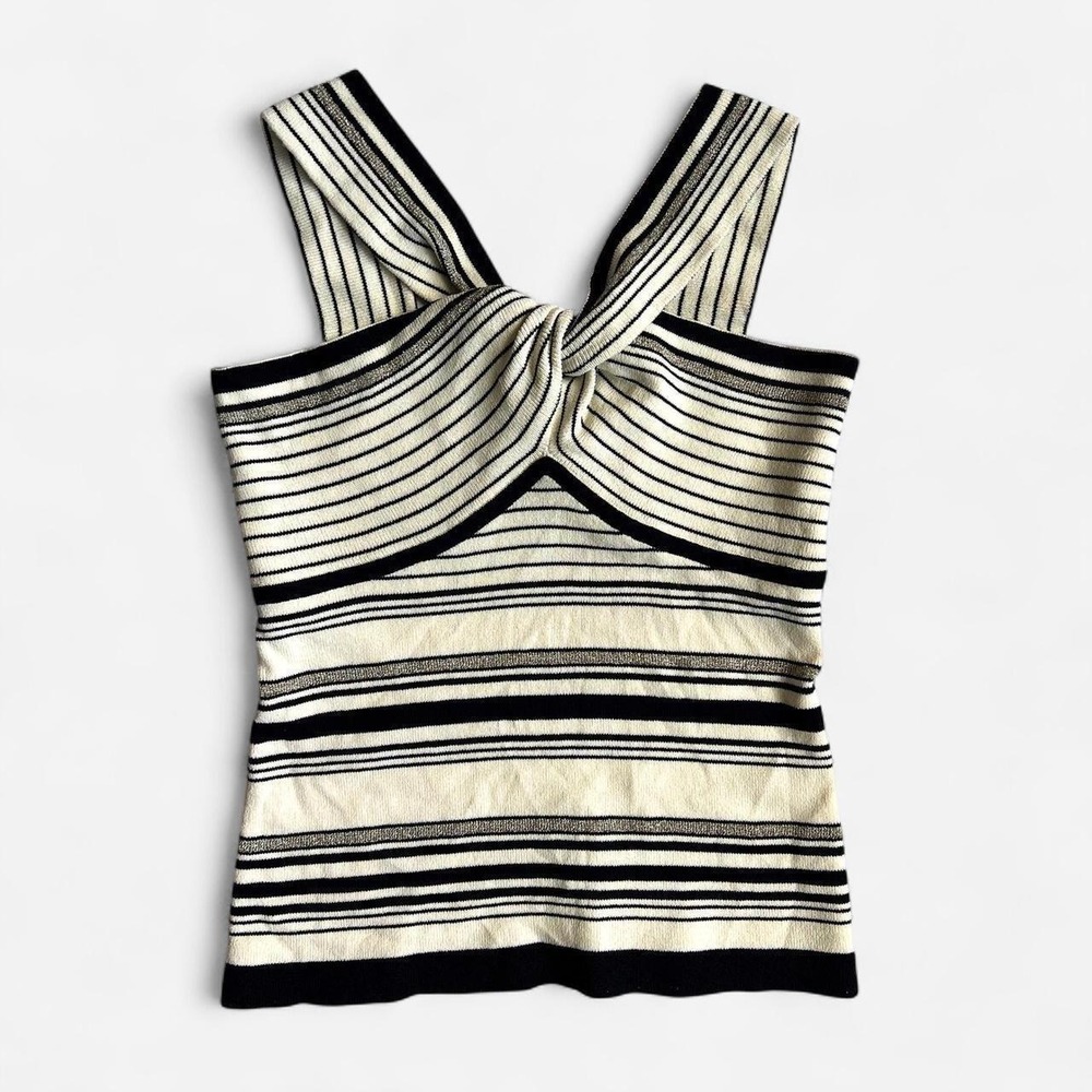Anne Klein 90s Striped Knit Halter Tank Top
